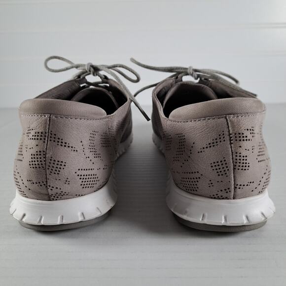 Cole Haan Zerogrand Perforated Shoes Womens 8 Gray Leather Sneakers W03206 - Picture 8 of 14